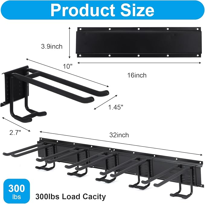 Wall Mount Ski Rack – Heavy Duty Garage Storage - Image 2