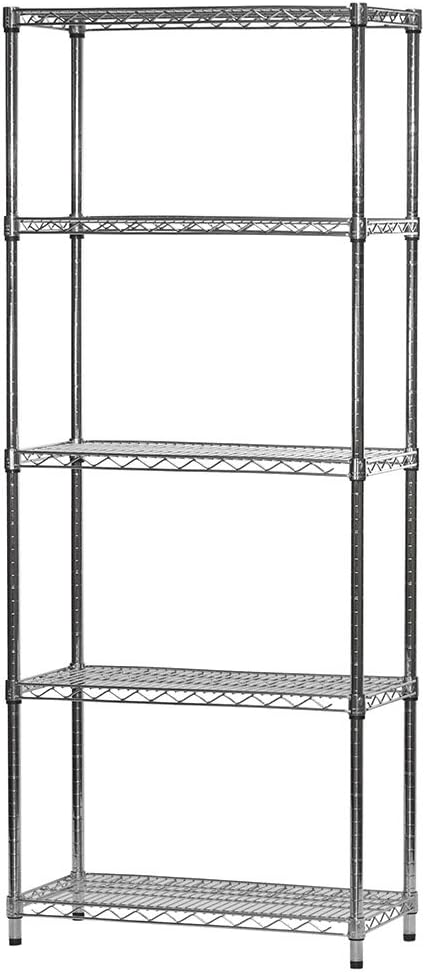 Shelving Inc. 14"d x 30" w x 64" h Chrome Wire Shelving by ShelvingInc