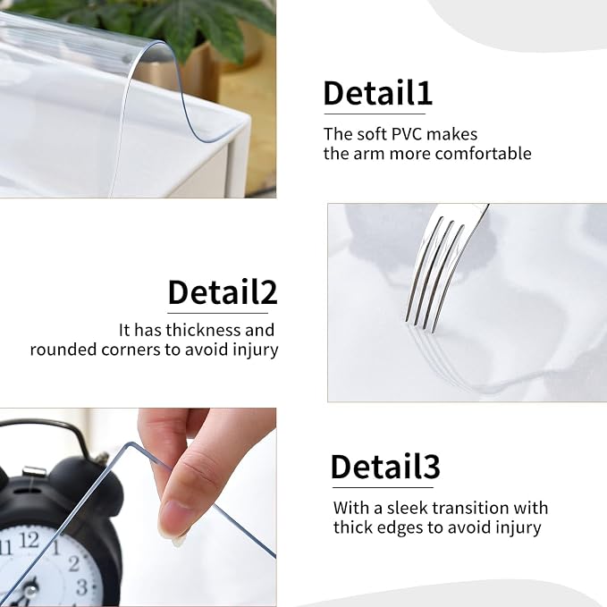 Clear Desk Mat, Non-Slip PVC Desk Protector Mat - Image 4