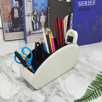 Remote Control Holder Organizer Desk Leather Cases Control Storage TV Remote - Image 3