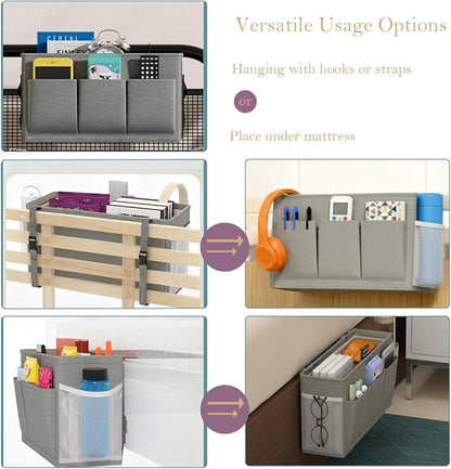 Dual-Purpose Bedside Caddy Organizer Hanging Storage Bag Dorm Storage - Image 6