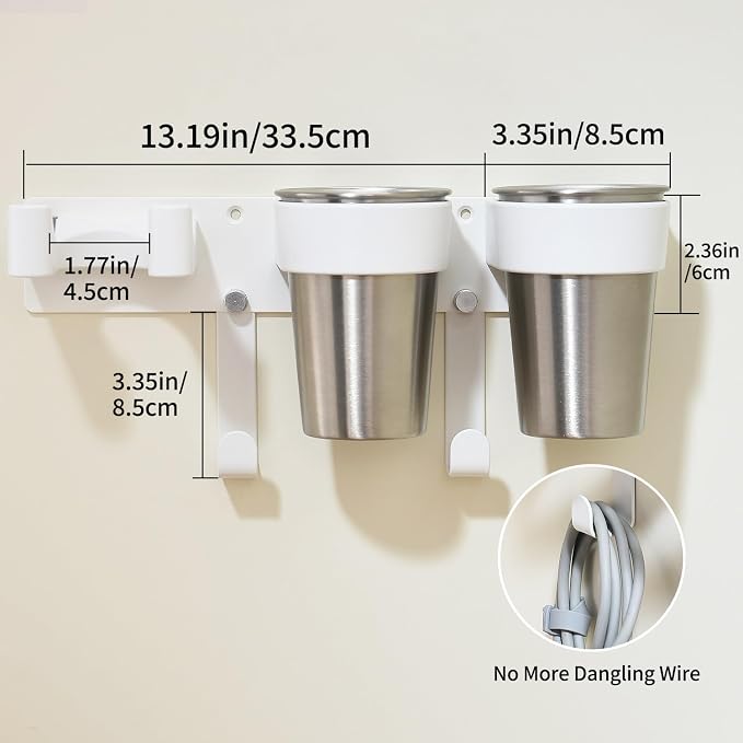 Hot Tools Organizer, Hair Tool Organizer Wall Mount Aluminum Alloy, - Image 5
