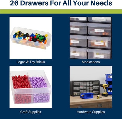 Akro-Mils 26-Drawer Plastic Drawer Storage Cabinet - Image 6