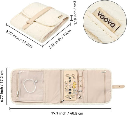Voova Travel Jewelry Holder Organizer Case, Small Jewelry Storage Bag - Image 5