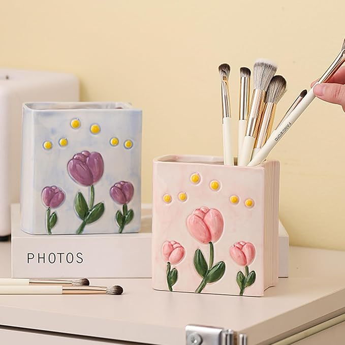 Book Vase Tulip Pencil Cup Pen Holder - Image 3