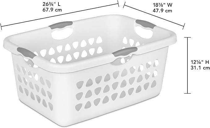 Sterilite 4 Pack Ultra Laundry Basket, Plastic Clothes Hamper, Large Rectangle - Image 2