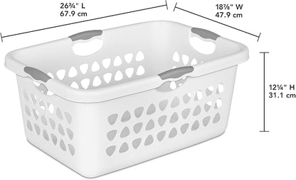 Sterilite 4 Pack Ultra Laundry Basket, Plastic Clothes Hamper, Large Rectangle - Image 2