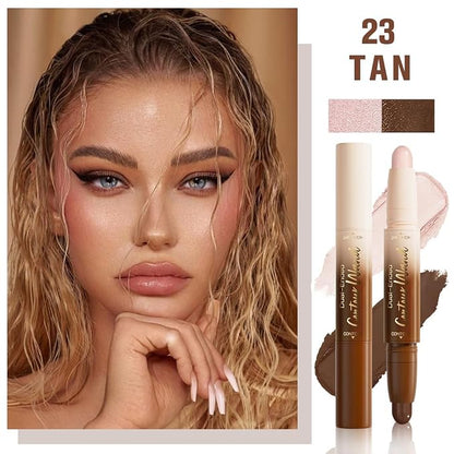evpct Darker Nude & Light Pink Cream Contour Stick Face Body Makeup Dual Ended - Image 2