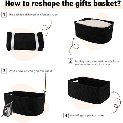 OIAHOMY Storage Basket for Shelves, Closet Cube Storage Bins Baskets for - Image 7