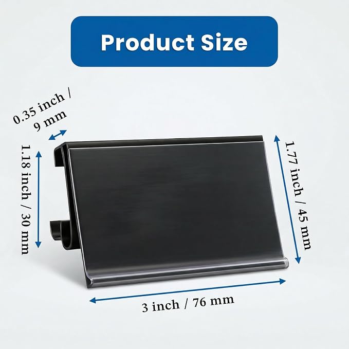 Elsjoy 100 Pack Wire Shelf Label Holders, Compatible - Image 2