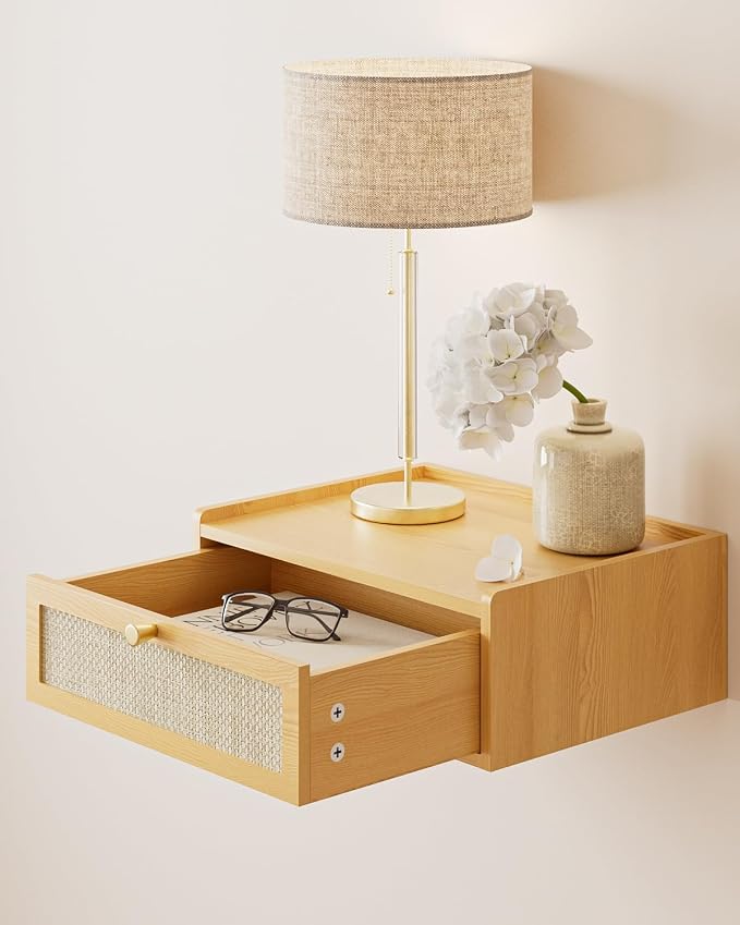 Floating Nightstand, Wall Mounted Night Stand - Image 3