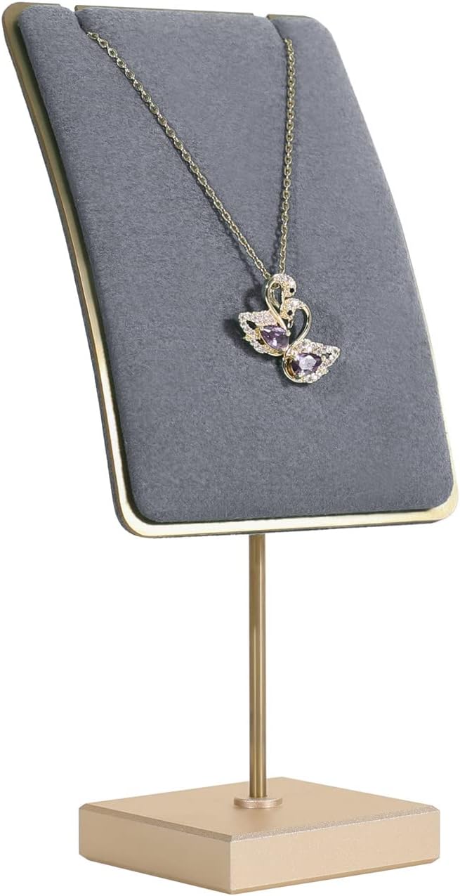 GemeShou Grey velvet necklace display stands by GemeShou