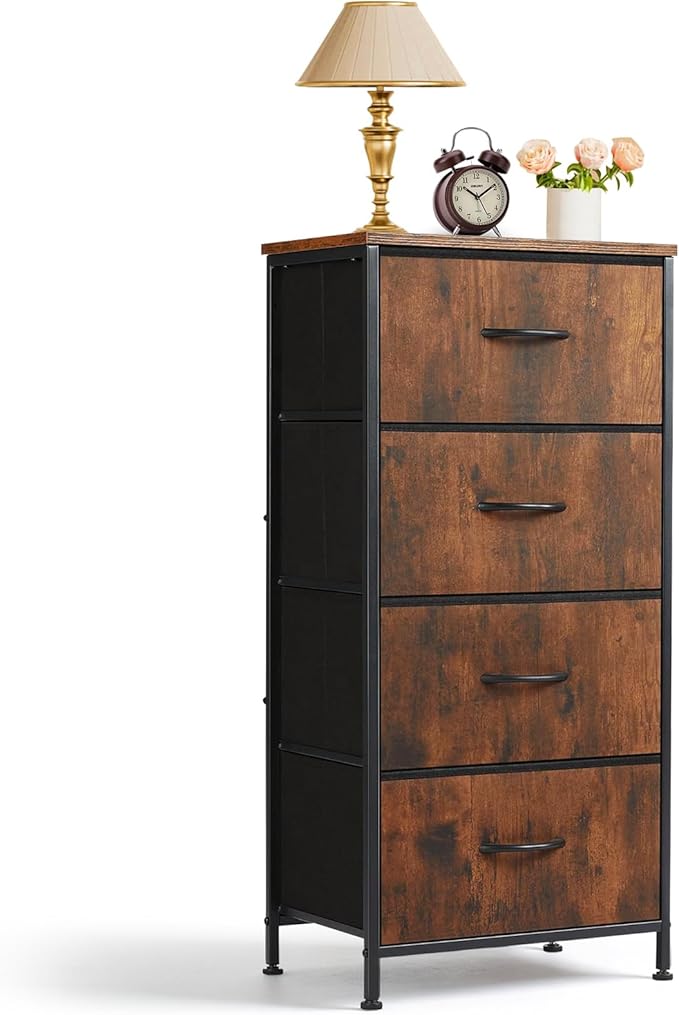 4 Drawers Dresser for Bedroom Fabric Storage Tower by SageNest