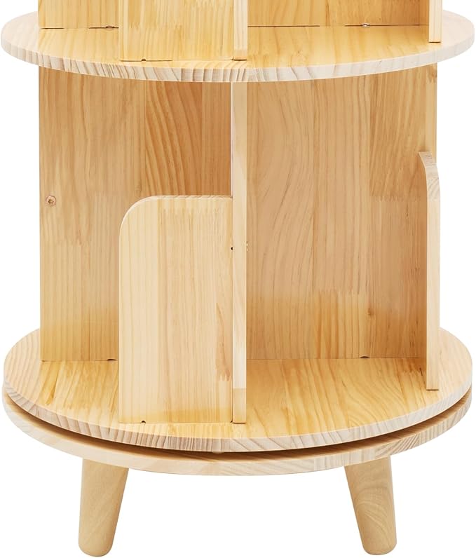 Rotating Bookshelf, Revolving Bookcase, Stackable Bookshelf Organizer, Swivel - Image 9