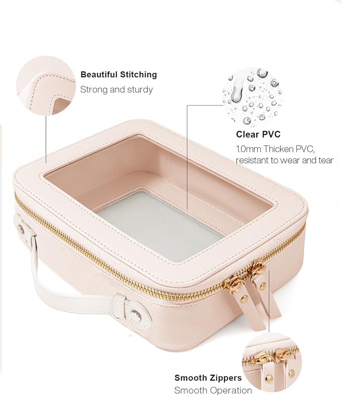 Travel Clear Makeup Bag Set, TSA Approved Cosmetic Bag Case - Image 4