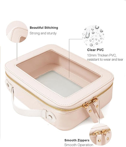 Travel Clear Makeup Bag Set, TSA Approved Cosmetic Bag Case - Image 4