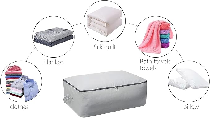 Omygarden Ultra Thick Fabric Clothes Canvas Storage Bag Foldable Closet - Image 4