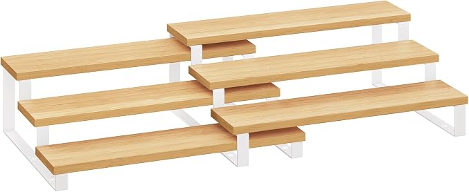 SONGMICS Display Risers, 3-Tier Cupcake Stand Holder, Spice Rack, Shelf Risers by SONGMICSbySONGMICSHOME