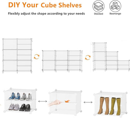 AWTATOS Closet Organizer 6 Cube Storage Shelves Portable Closet Clothes - Image 7