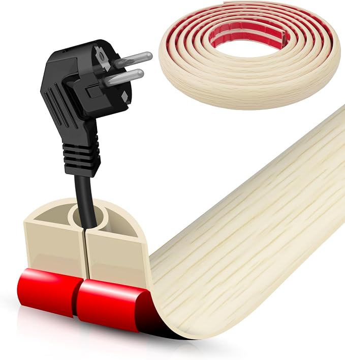 Floor Cord Cover Self Adhesive Cord Hider, 10FT Cable Management, Extension by DBHXXMB-HH