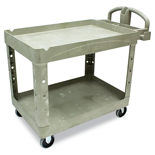 Rubbermaid Commercial Products BRUTE Heavy Duty 2-Shelf Utility/Service Cart by RubbermaidCommercialProducts