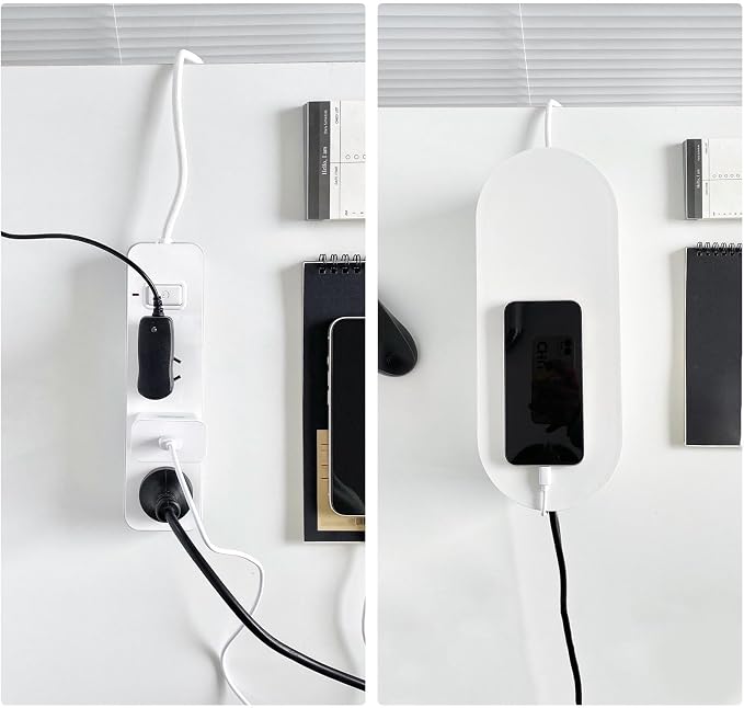 White Cable Management Box, Plastic Cable Box Organizer - Image 9