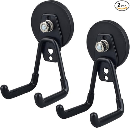MUTUACTOR Heavy Duty Magnetic Hook, Magnetic Mount Garage Double Utility Hooks by MUTUACTOR