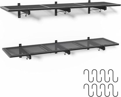 2 Pack Garage Wall Shelving, 1x3.85ft Heavy Duty Garage Shelving Wall Mounted by Unknown
