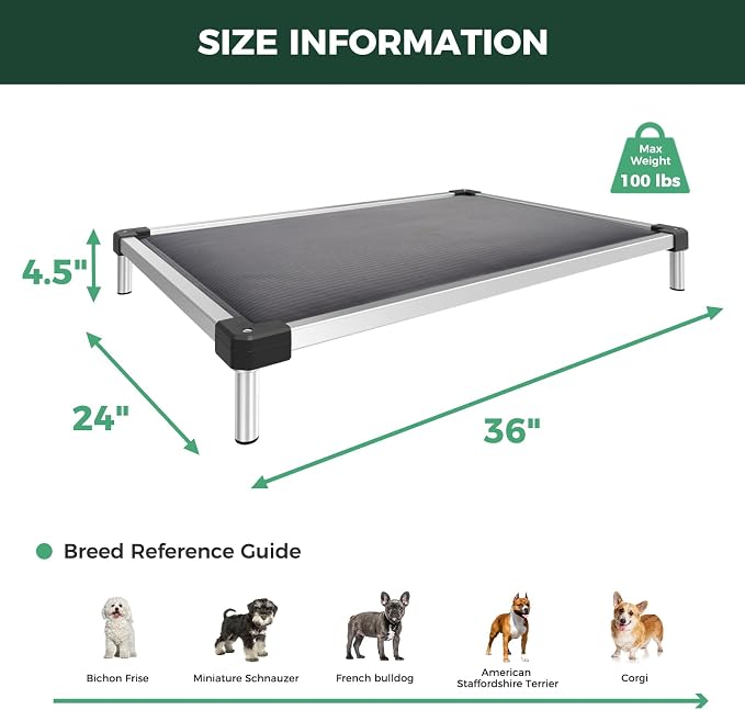FXW TitanNest Chew-Proof Elevated Dog Bed, Raised Cot - Image 6