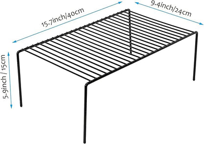 Kitchen Cabinet Shelf Organizer Set of 5, Large Metal Wire Pantry Storage - Image 4