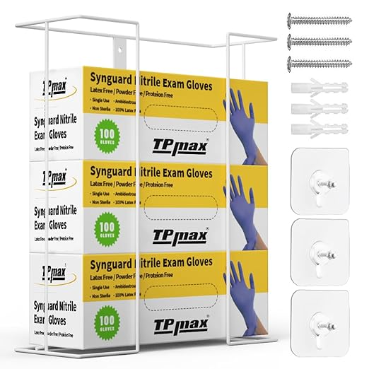 XL Gloves Box Holder, Wire Rack Dispenser by TPmax