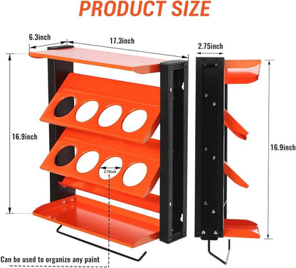 Wallmaster Spray Can Holder, Lube Can Wall Mount Storage Rack Heavy Duty Paint - Image 5