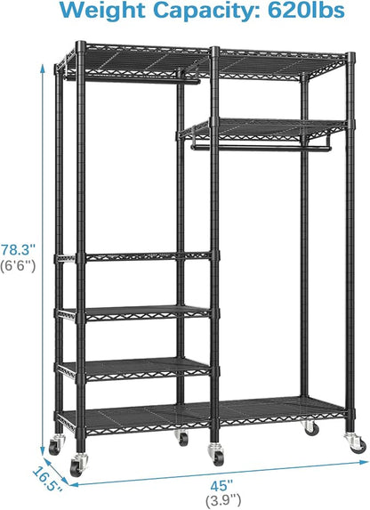 VIPEK R4 Garment Racks Heavy Duty Clothes Rack -620lb Capacity Metal Frame - Image 5