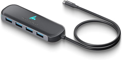 Type C to 4 Port Wozoyo USB 3.2 Hub, 4XUSB 5 Gbps, Data Transfer Upto 5Gbps by Wozoyo