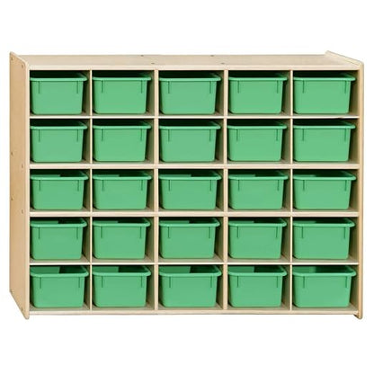 Contender Birch 25 Cubby Tray Cabinet by Contender