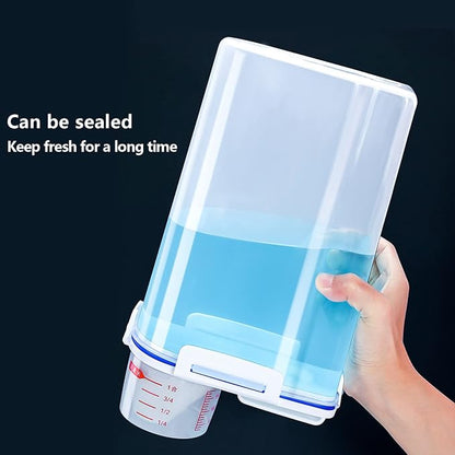 2 Pcs 5.5 LB Rice Storage Container, Airtight Cereal Flour Dispenser - Image 4