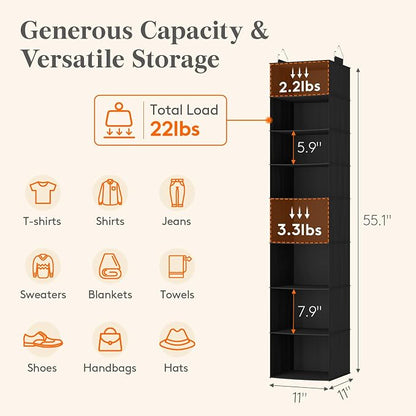 Lifewit 8 Tier Hanging Closet Organizer and Storage - Image 3