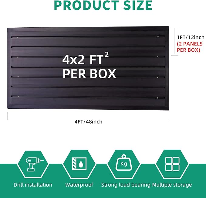 Slat Wall Paneling Garage Slatwall Storage Systems, Slatwall Panel 4x2 ft - Image 3