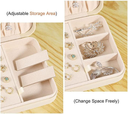 LANDICI Small Jewelry Box for Women Girls, PU Leather Travel Jewelry Case - Image 4