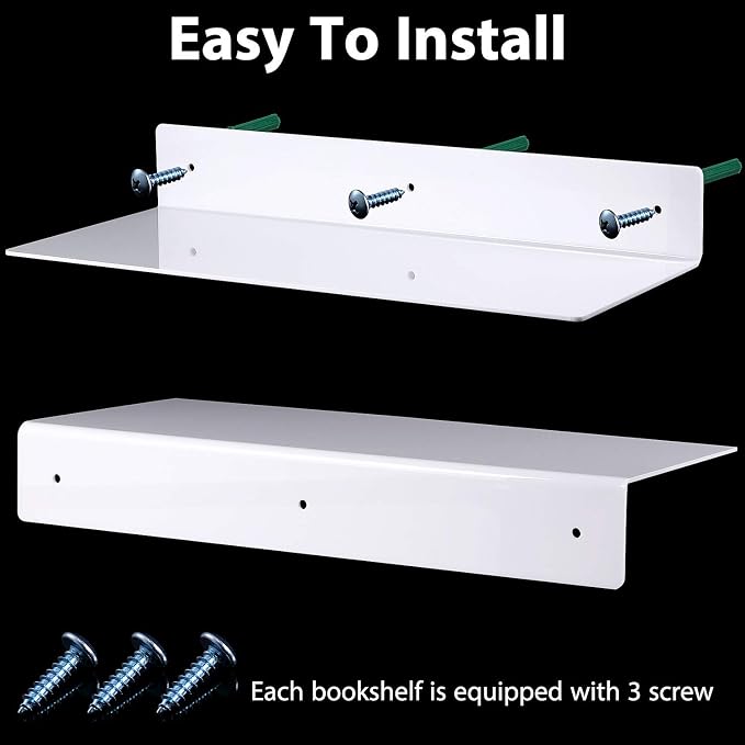Blulu 8 Pcs Acrylic Floating Shelves - Image 4
