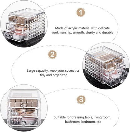 Clear Acrylic Makeup Organizer Drawer Cosmetic Storage Case - Image 7