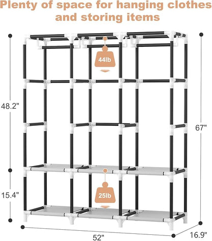 VTRIN Portable Closet Wardrobe for Hanging Clothes Closet - Image 3