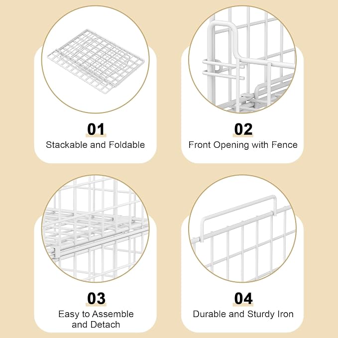4-Tier Stackable Closet Organizers and Storage Basket - Image 6