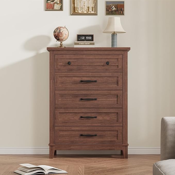 GarveeHome 5 Dresser for Bedroom, 41.3 in Tall Vertical Drawer Dresser - Image 2