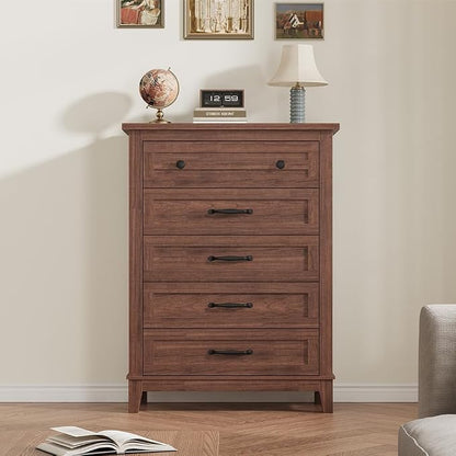 GarveeHome 5 Dresser for Bedroom, 41.3 in Tall Vertical Drawer Dresser - Image 2