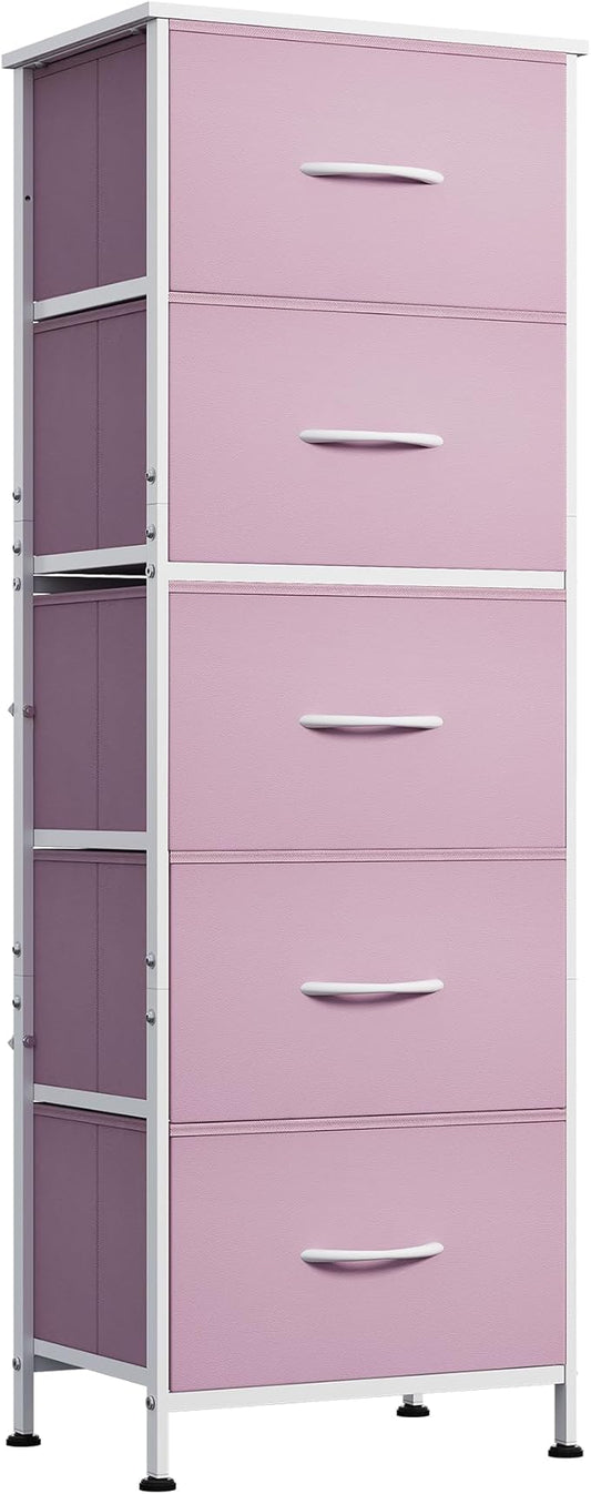 WLIVE Tall Dresser for Bedroom, 5 Drawer Dresser, Tall vertical design by WLIVE