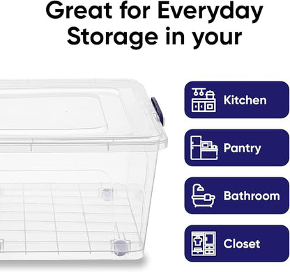 Superio Storage Bins with Lids- Clear Boxes - Image 4