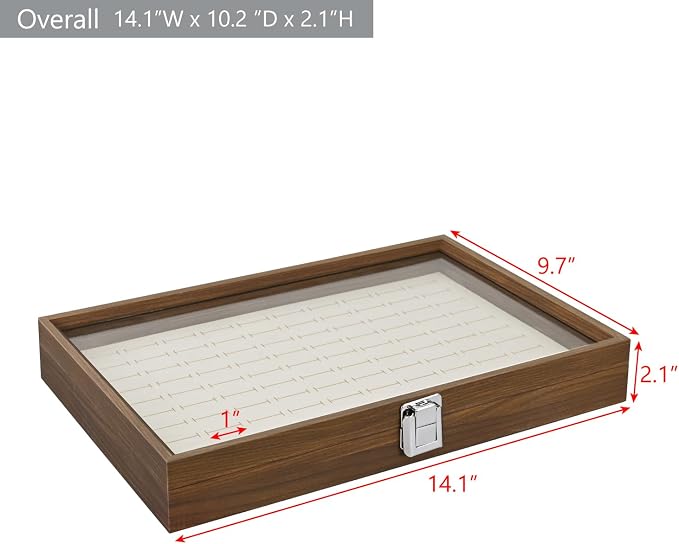 MOOCA 100 Ring Box Jewelry Display Tray, Display Case Accessories Storage Box - Image 2