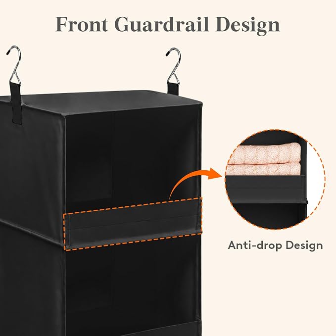 Lifewit 3 Tier Hanging Closet Organizer and Storage, Foldable Hanging Closet - Image 5