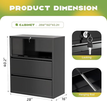 Bonusall 3 Drawer Lateral File Cabinet - Image 3